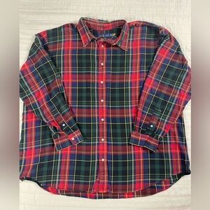 Ralph Lauren Plaid Flannel Button Down Shirt 3XB